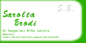 sarolta brodi business card