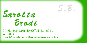 sarolta brodi business card